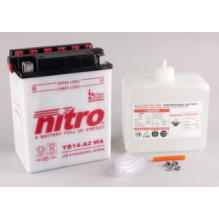 Nitro YB14-A2 Batteri 12V, 14Ah, 136x91x168, Syreflaske