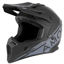 AMOQ Meteor V2 Hj&auml;lm Svart/Gr&aring; 