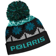 Y fair isle pom beanie teal